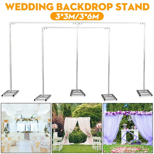 3x6m Backdrop Pipe Stand Kit 3x6m Heavy Duty Adjustable Photography Background Stand Support System Set Curtain Frame Telescopic Pole with Steel Base for Wedding Party Booth Photo Video Studio 3x6m Backdrop Pipe Stand Kit 3x6m Heavy Duty Adjustable Photography Background Stand Support System Set Curtain Frame Telescopic Pole with Steel Base for Wedding Party Booth Photo Video Studio